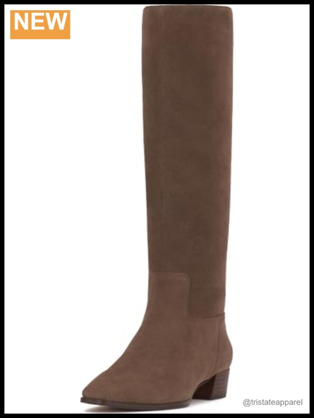 Vince Camuto Pavla Knee High Boots Croc Embossed Leather Block Heel Zip Closure